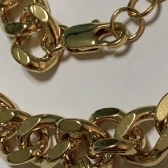 SALE 🌺 tory Burch black enamel pendant chunky chain chocker necklace - Picture 6 of 7